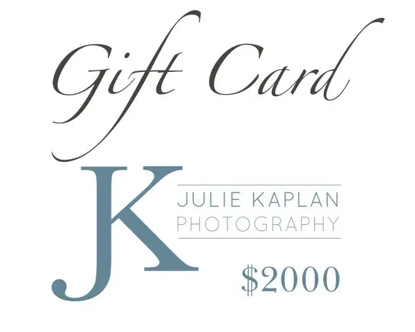 A gift card for julie kaplan photography