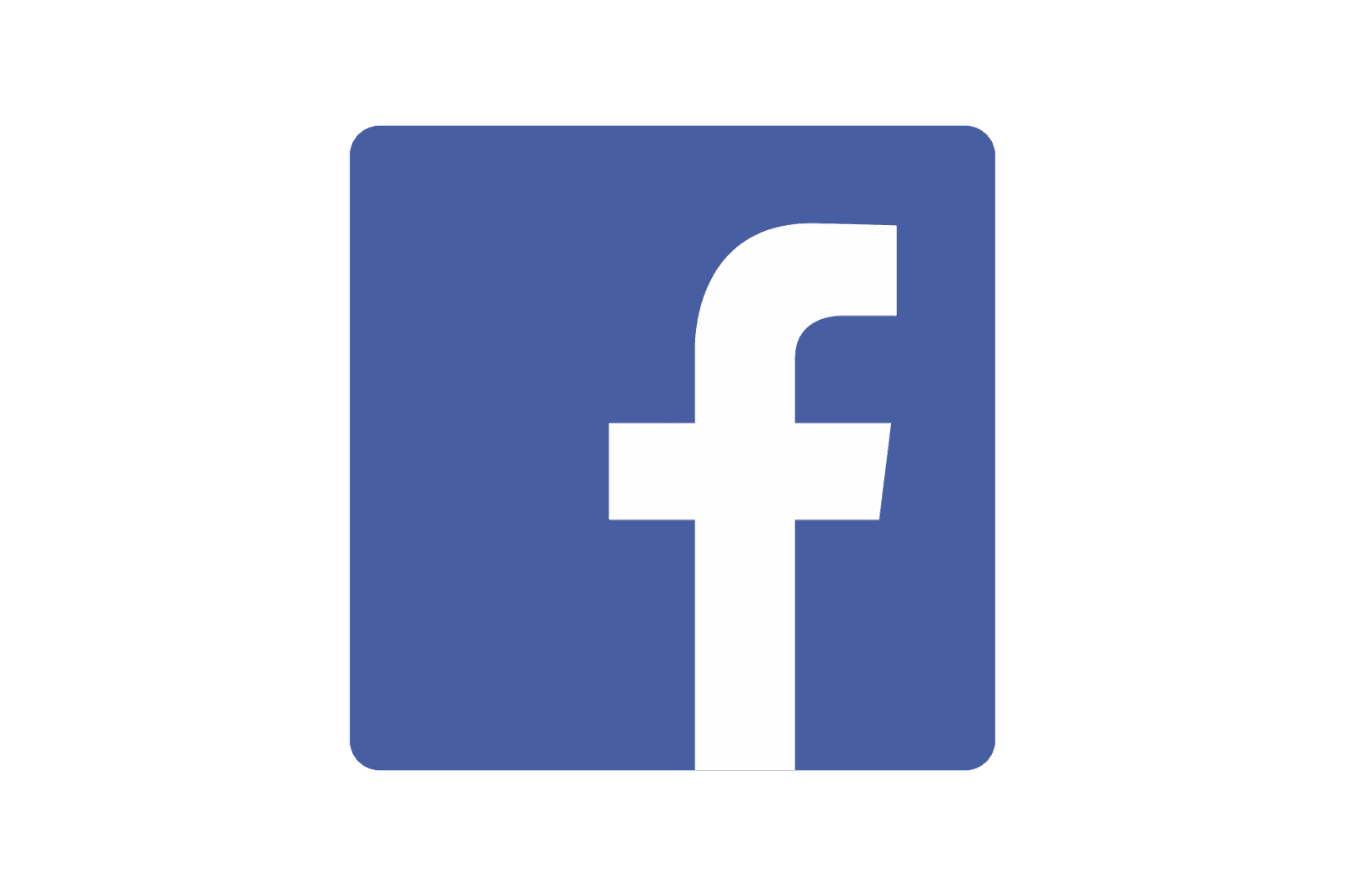 A blue square with the facebook logo on it.